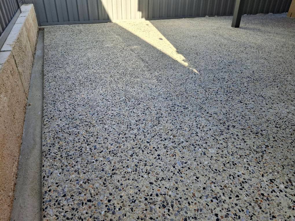 Exposed aggregate patio in Perth